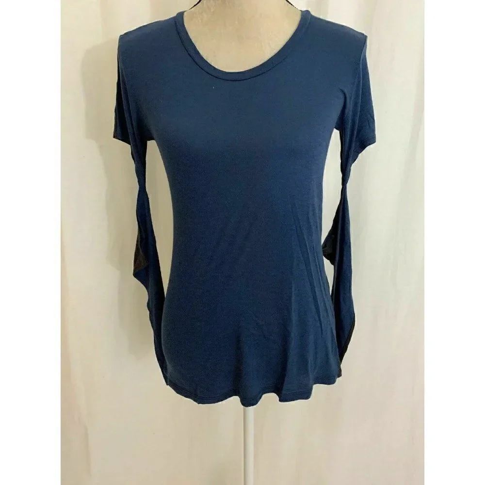 Blue Life Navy Blue Black Long Sleeve t shirt top